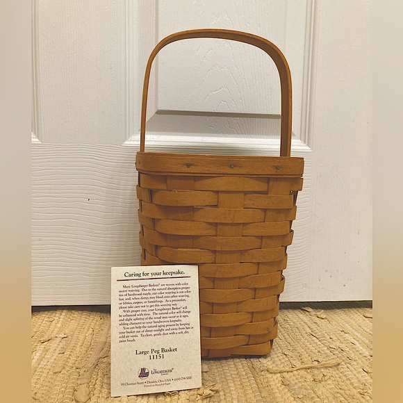 Longaberger Accents 995 Longaberger Large Peg Basket Retired Poshmark